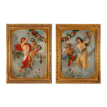 Pair of allegorical oil paintings