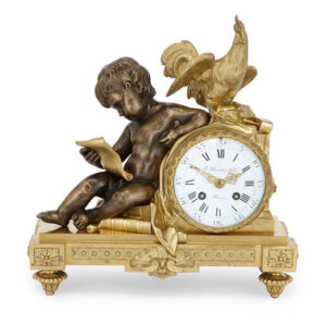 Silvered and gilt bronze